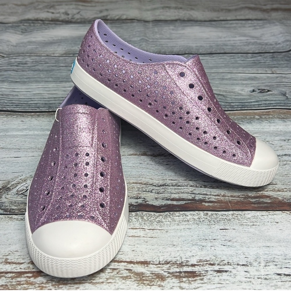Jefferson Native Big Girl Glitter Slip-On Shoes - Purple